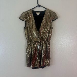 Agaci agaci agaci Gold Sequin Romper M